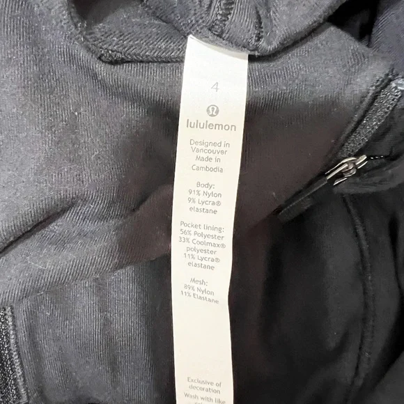 Lululemon Women's Run Briskly 1/2 Zip Long Sleeve Pullover Rulu Sweater Black 4 - Picture 2 of 3